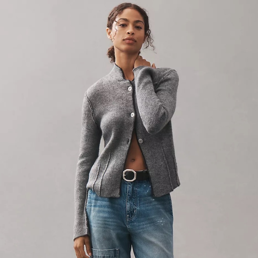 NWT! Anthropologie Pilcro Mock-Neck Cutaway Cardigan Sweater - Size XL 👝